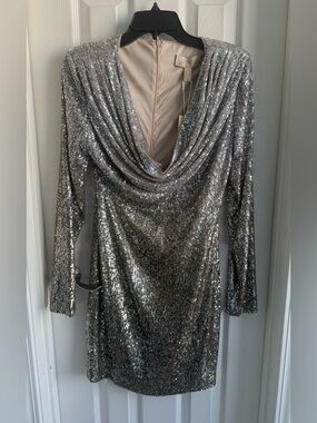 NWT, Badgley Mischka sequined dress, size 6